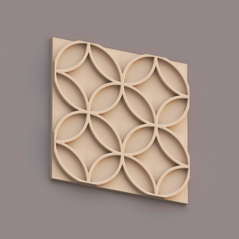 Decorative Wall Panel 016 3D Model .c4d .max .obj .3ds .fbx .stl .blend 