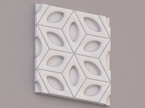 Panel Decorativo de Pared 019 Modelo 3D