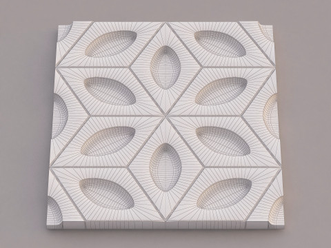 Panel Decorativo de Pared 019 Modelo 3D