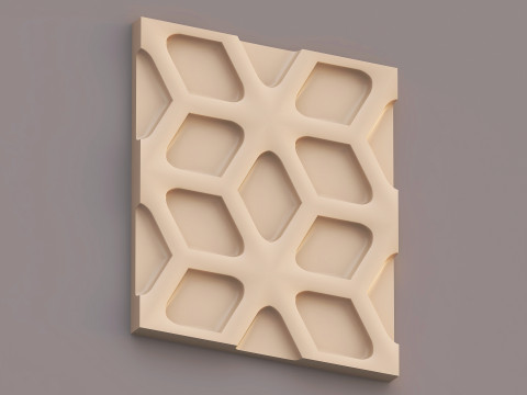 Dekoratives Wandpaneel 020 3D Modell