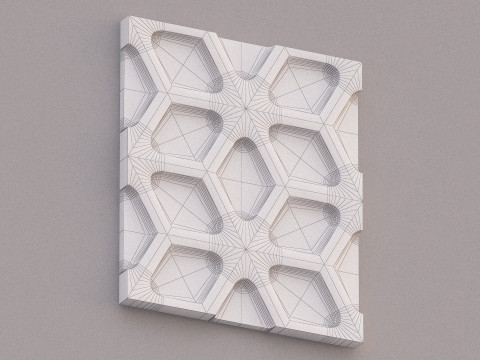 Pannello decorativo da parete 020 Modello 3D