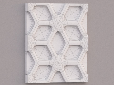 Pannello decorativo da parete 020 Modello 3D