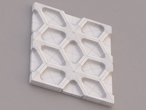 Pannello decorativo da parete 020 Modello 3D