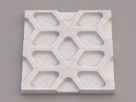 Pannello decorativo da parete 020 Modello 3D