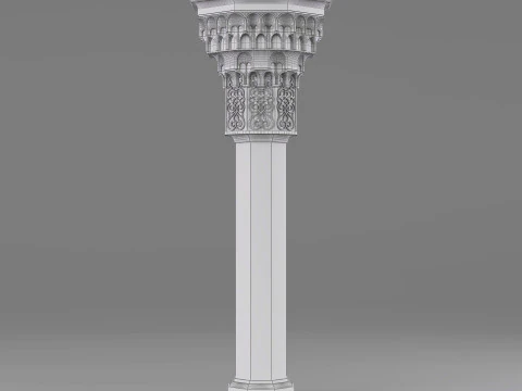 Muqarnas Architectural Column 005 3D Model