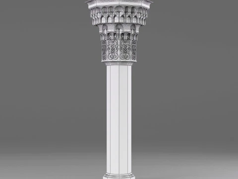 Muqarnas Architectural Column 005 3D Model