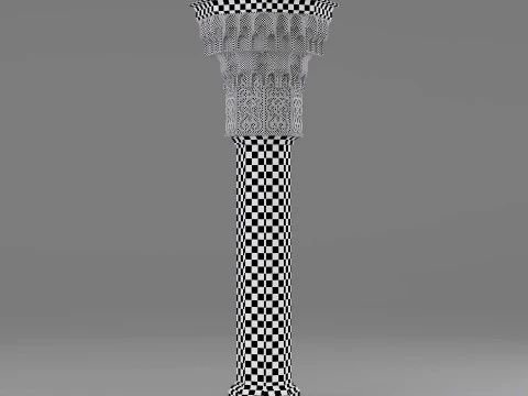 Muqarnas Architectural Column 005 3D Model