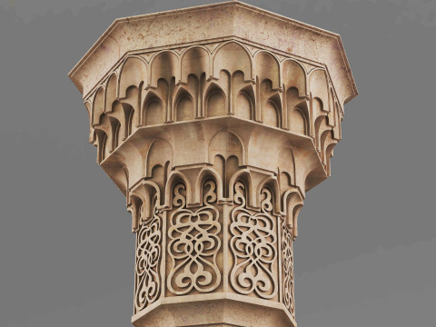 무카르나스 건축 기둥 005 3D 모델