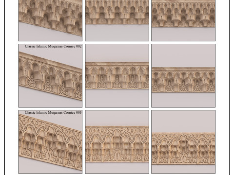 Islamisches Muqarnas-Set – Band 6 – 3 Modelle 3D Modell