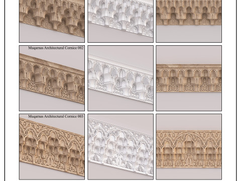Zestaw architektoniczny Muqarnas - tom 6 - 3 modele Model 3D
