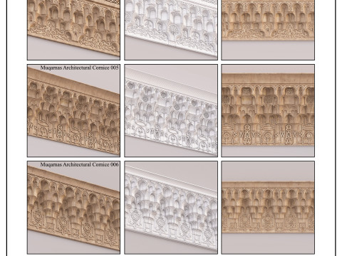 Zestaw architektoniczny Muqarnas - tom 7 - 3 modele Model 3D