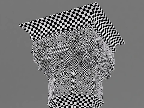 Alhambra Muqarnas Column - Stalactite Pillar - 006 3D Model