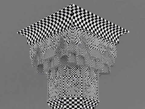 Alhambra Muqarnas Column - Stalactite Pillar - 006 3D Model