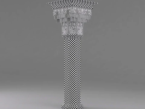 Alhambra Muqarnas Column - Stalactite Pillar - 006 3D Model