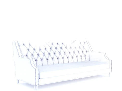 Chesterfield Velvet Sofa 001 3D Model