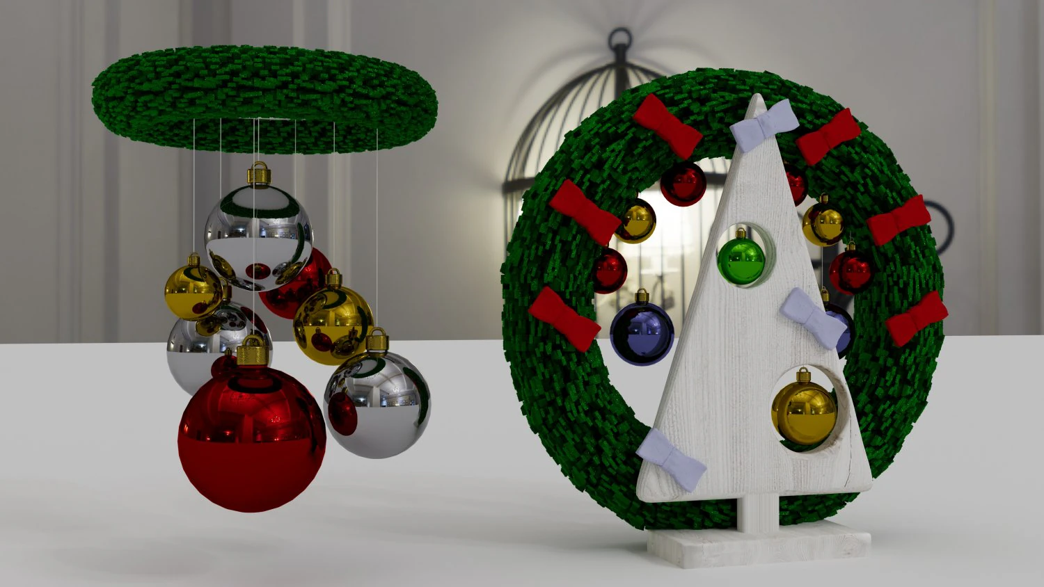 New Year decoration 3D Model .c4d .max .obj .3ds .fbx .stl .blend 
