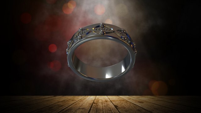 Elegant Ring 3D 模型 .c4d .max .obj .3ds .fbx .stl .blend 