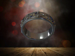 优雅戒指 3D 模型