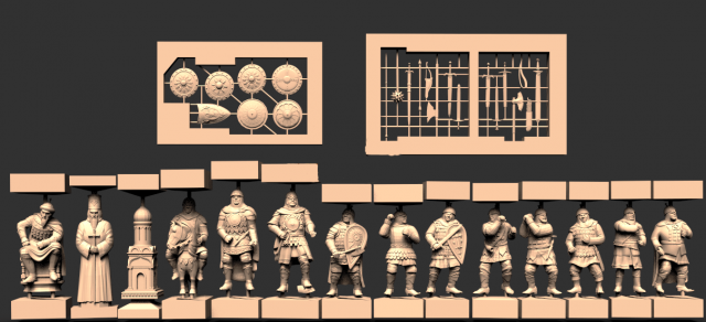 MEDIEVAL CHESS STL 3D 프린트 모델 .c4d .max .obj .3ds .fbx .stl .blend 