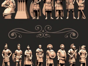 XADREZ ROMANO STL Modelo de Impressão 3D