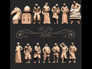 ARABIC CHESS STL 3D Print Model