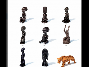 AFRICAN FIGURINES SET STL 3Dプリントモデル