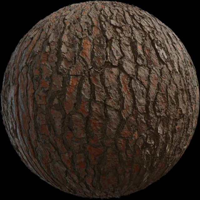 Pine Bark Textures CG टेक्स्चर्स .c4d .max .obj .3ds .fbx .stl .blend 