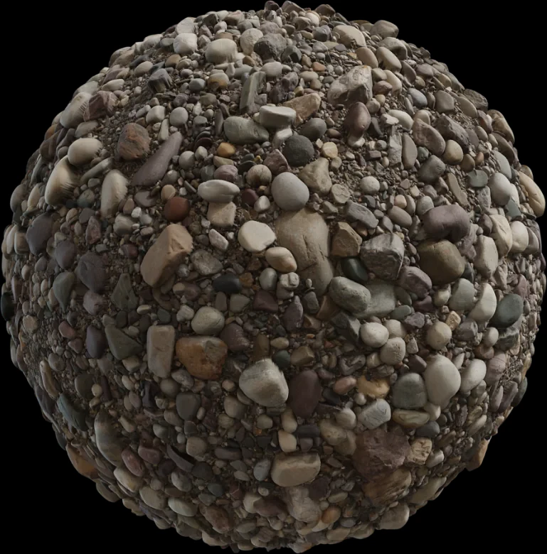 Ganges River Pebbles Texture CG Textures .c4d .max .obj .3ds .fbx .stl .blend 