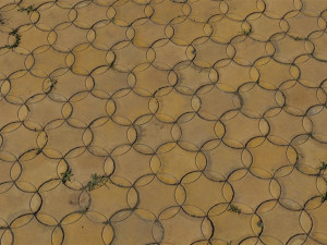 Worn Patterned Pavers Texture CG Текстури