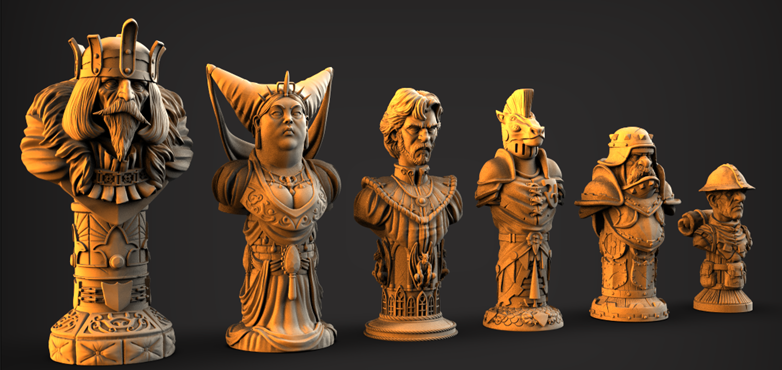 FANTASY HUMAN CHESS STL 3Dモデル .c4d .max .obj .3ds .fbx .stl .blend 