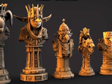 FANTASY GOBLIN CHESS STL Modèle 3D