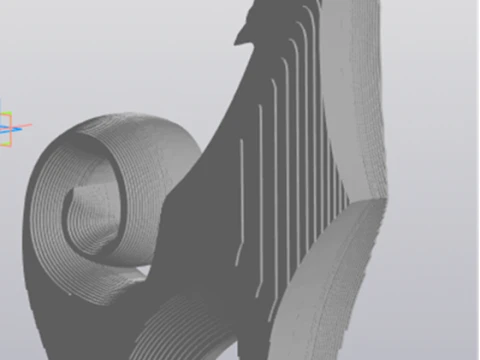 CNC cutting files Parametric wolf 3D Model