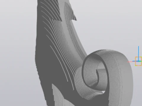 CNC cutting files Parametric wolf 3D Model