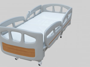Hospital Bed - Medical Bed Medical Equipmen Modèle 3D