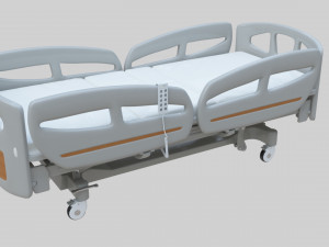 Hospital Bed - Medical Bed Medical Equipmen Modèle 3D