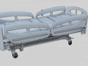 Hospital Bed - Medical Bed Medical Equipmen 3D Model