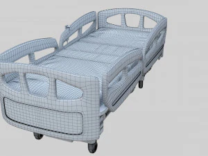 Hospital Bed - Medical Bed Medical Equipmen 3D Model