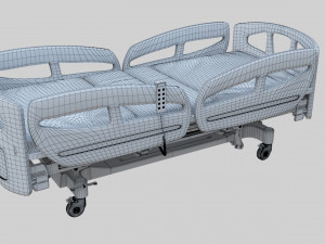 Hospital Bed - Medical Bed Medical Equipmen Modèle 3D