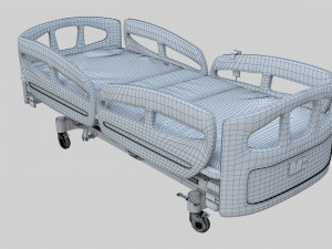 Hospital Bed - Medical Bed Medical Equipmen Modèle 3D