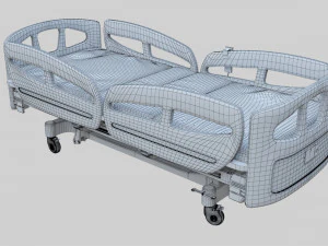 Hospital Bed - Medical Bed Medical Equipmen 3D Model