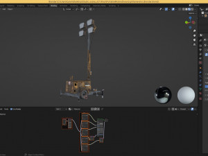 PBR Low Poly 8K Old Rusty Mobile Portable Diesel Light Tower Generator 3D Model