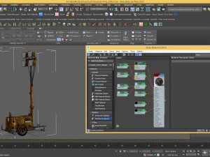 PBR Low Poly 8K Old Rusty Mobile Portable Diesel Light Tower Generator 3D Model