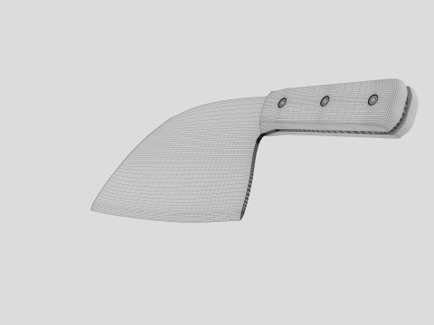 Serbian Chef Knife - Almazan Knife 3D Model