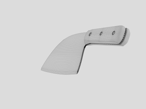 Serbian Chef Knife - Almazan Knife 3D Model