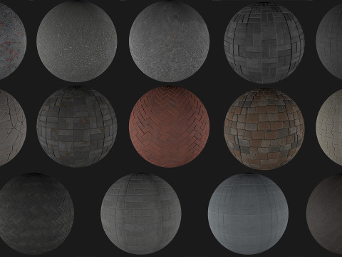 Photorealistic textures and materials of the road model Texturas CG