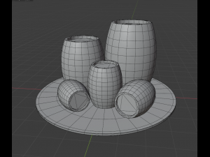 Low Poly Wooden Barrel 3D Модель