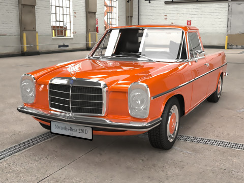1972 model Mercedes Benz 220 D Pickup 3Dモデル