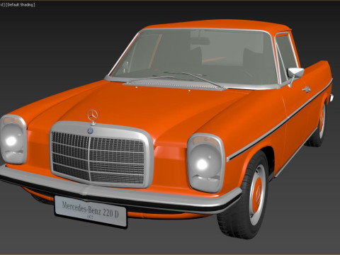 1972 model Mercedes Benz 220 D Pickup 3D 모델
