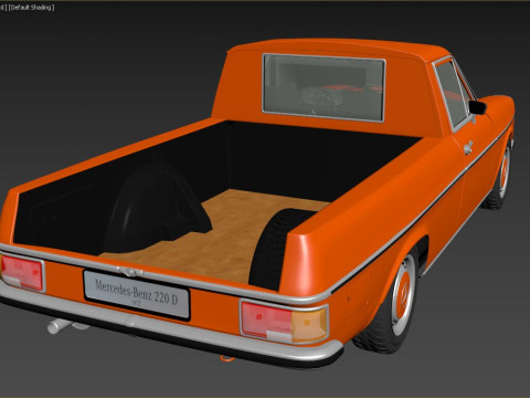 1972 model Mercedes Benz 220 D Pickup 3D 모델