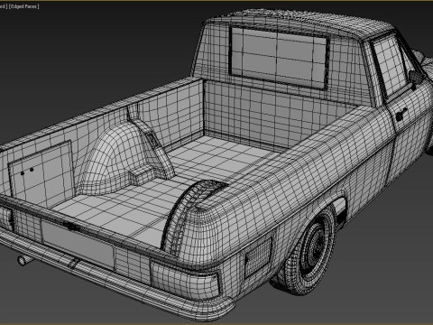 1972 model Mercedes Benz 220 D Pickup 3D 모델